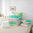 thumbnail image 4 of Erosebridal Ombre Stripes Bed In A Bag Full Size,Gradient Lines Bed Set,Abstract Bedroom Decor,Breathable,7-Piece, 4 of 5