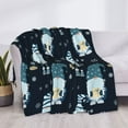 thumbnail image 3 of Uemuo Gnome and Snowflakes Printed Throw Blanket for Couch, Fluffy Fuzzy Blankets for Bed, Sofa, Cozy Flannel Faux Fur Blanket-40"x30", 3 of 6