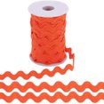 thumbnail image 2 of 1 set Polyester Wave Lace Trim Ribbon Wave Bending Lace Trim Clothes Accessories Orange Red 3/8 inch(10mm) 24.5~25 yards, 2 of 8