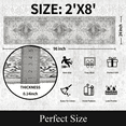 thumbnail image 3 of Runner Rugs for Hallway, 2x8 Washable Soft Non Slip Floor Rugs for Kitchen, Modern Mat for Living Room Bedroom Entryway White & Gray, 3 of 7
