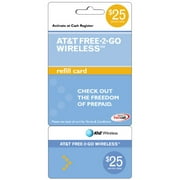$25 AT&T Free2Go Wireless Prepaid Refill Card