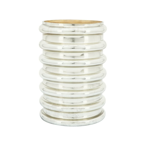 Sagebrook Home Glass, 9"h, Scallop Vase, Champagne