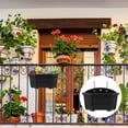 thumbnail image 2 of MasteelfCA 1 Set Semi-circular Plastic Plant Pot Useful Flower Holder Hanging Planter, 2 of 8