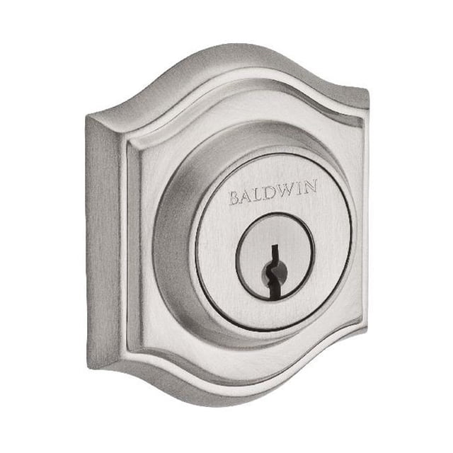 Baldwin SC.TAD.150 Single Cylinder Traditional Arch Deadbolt Satin Nickel