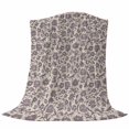 thumbnail image 6 of Purple Floral Blanket Soft Cozy Warm Throw Blanket for Couch, Plush Fuzzy Flannel Fleece Blankets for Sofa, Spring Plants Flowers Vintage Rustic Bed Blankets Lightweight Gifts for Women, 50"x80", 6 of 9