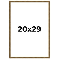20x29 Frame Gold Kingsley Distressed Solid Wood Picture Frame Width 0.75 Inches | Interior Frame