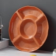 thumbnail image 4 of EGNMCR Five-part Compartment Candy Box-snack -dried Fruit And Fruit Round Candy dish, 4 of 8