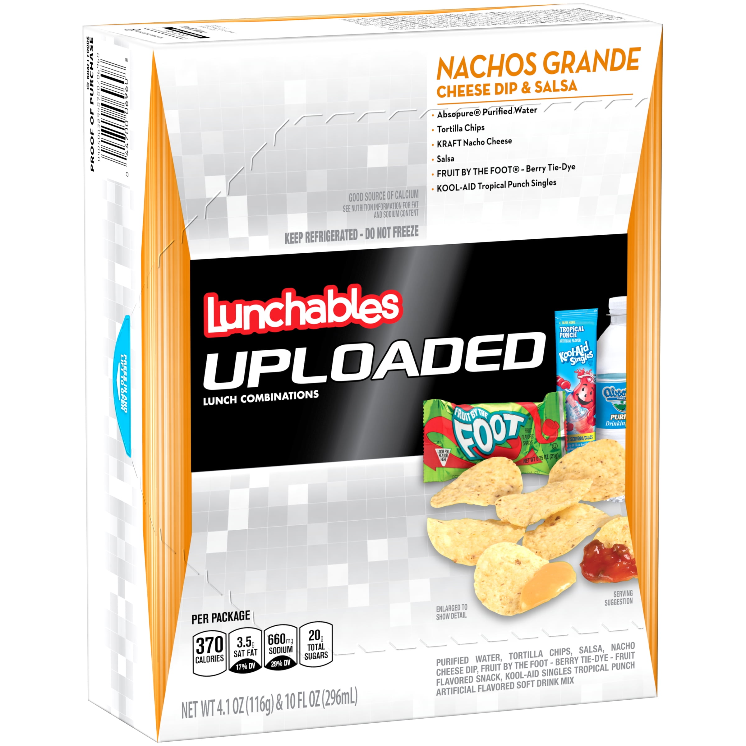 Lunchables Uploaded Nachos Grande Cheese Dip & Salsa, 14.1 oz Box