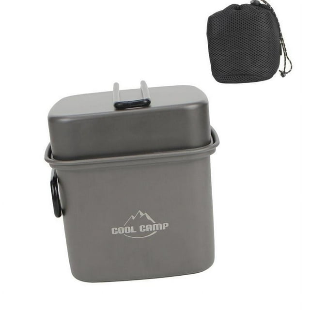Utensilios de cocina para acampar, juego de utensilios de cocina, incluye bolsa de transporte, sartén portátil antiadherente para viaje, ollas para