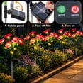 thumbnail image 5 of Rirool Solar Camellia Flower Garden Stake Lights, 7 Heads Outdoor Solar Lights Waterproof, Warm White Decorative Lights for Yard Lawn Patio Pathway, Red 2 Pack, 5 of 8