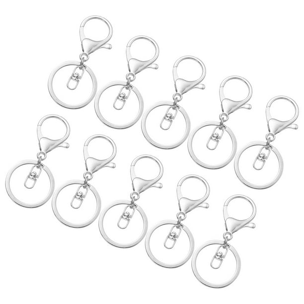 OUNONA 10Ud Para Llaveros De Metal Plata Para Decorar Y Organizar Llaves