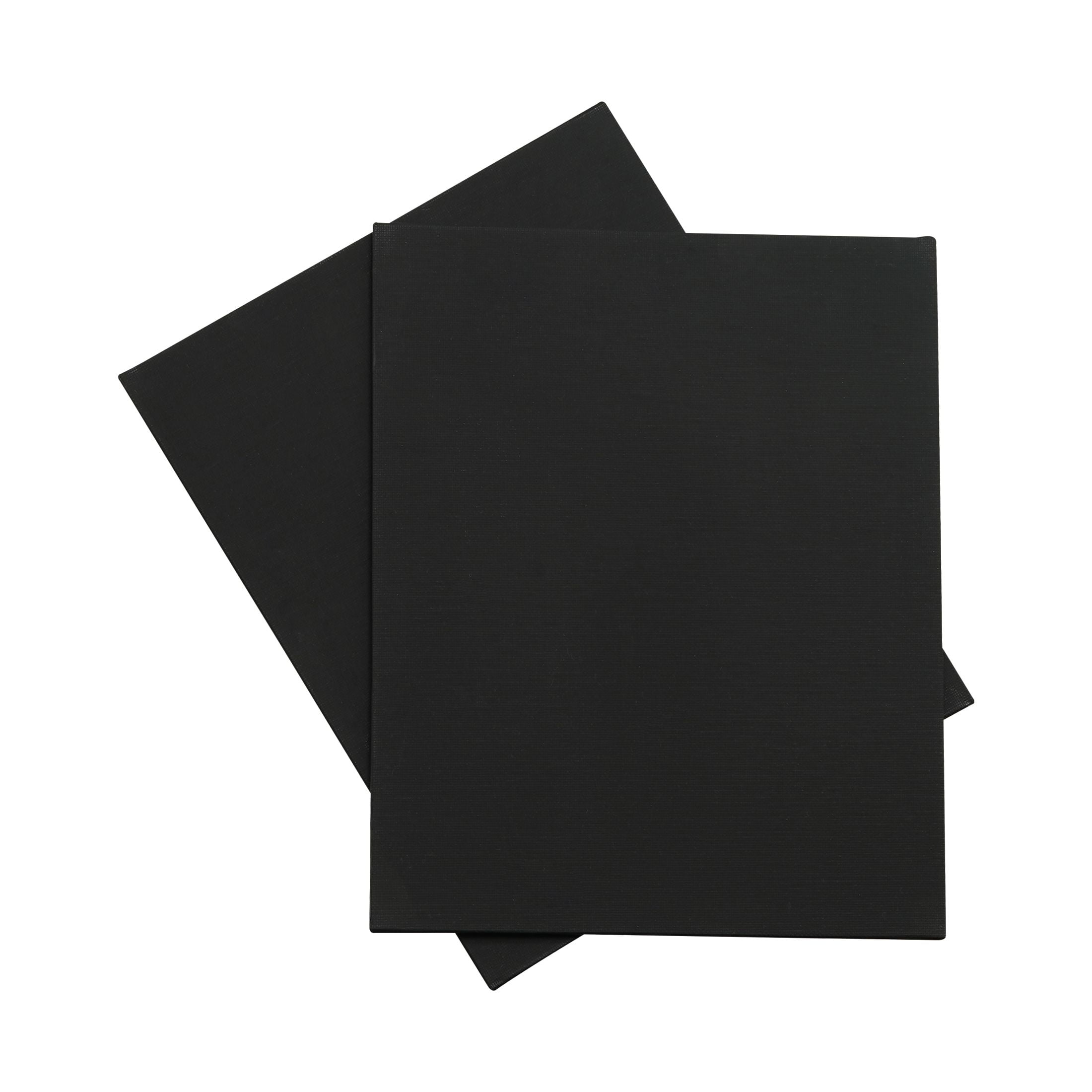 (2 pack) Studio Canvas Panel, 100% Cotton Acid Free Black Canvas, 8"X10", 2 Pieces, Academic Canvas, Great Chioce for Beginners and Hobbyists of All Skill Levels.