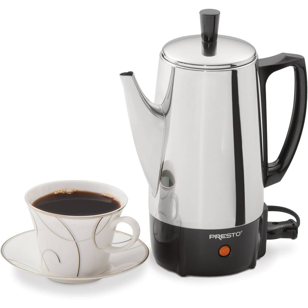Presto 6-Cup Electric Coffee Percolator in Stainless Steel
