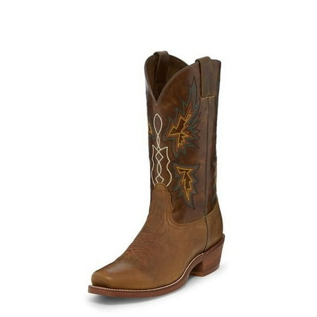 Nocona Men's NB6022 12" Vintage Western Boot Square Toe, Tan, 7.5 D(M) US