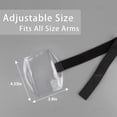 thumbnail image 5 of QenASHaing 5 Pack Arm Badge Holder Card ID Armband with Black Adjustable Elastic Strap Fastener Clear Plastic Name Tag, 5 of 9