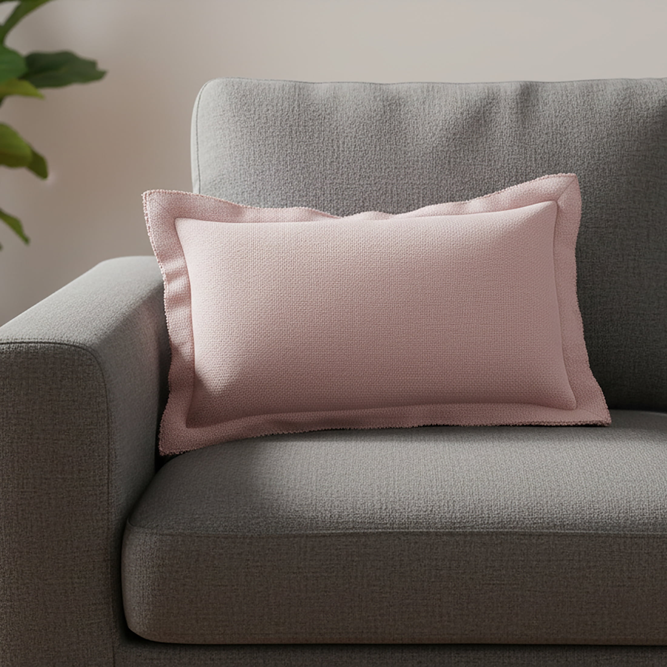 Better Homes & Gardens 14x24 Blake Bi-Flange Throw Pillow Cover, Antique Blush