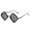 Black Gray, variant on Fashion Metal Rhombus Double Beam Sunglasses: UV400 Protection, Full Frame Design for Stylish Eye Protection and Comfortable Wear