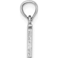 thumbnail image 2 of 14K White Gold Polished Block Letter N Initial Pendant Made In United States k6423wn, 2 of 5