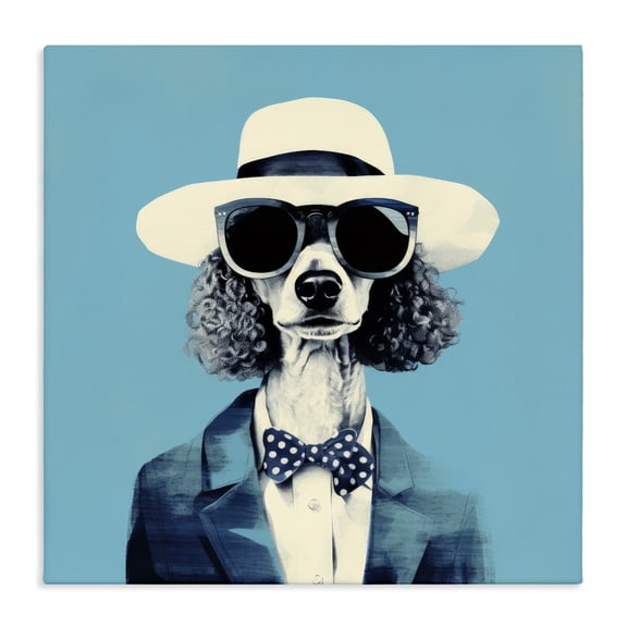 Stupell Industries Canine Cool Retro Outfit Canvas Wall Art, design by Ray Powers