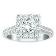 thumbnail image 1 of SZUL Women's AGS Certified 1 5/8 Carat TW Diamond Halo Bridal Set in 14K White Gold (J-K Color, I2-I3 Clarity), 1 of 6