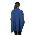 thumbnail image 2 of SAOL 100% Merino Wool Aran Cowl Neck Knitted Poncho Irish Cape from Ireland, 2 of 5