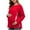 Red, variant on successthop Nursing Shirts for Breastfeeding Long Sleeve Crewneck Side Hidden Zip Tunic Split Hem Solid Maternity Tops S