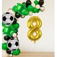 thumbnail image 2 of Globos de fútbol Kwuz 40" dorado número 8 para fiesta, 2 of 7