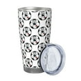 thumbnail image 2 of KLL Happy Football Print 40oz Stainless Steel Insulated Car Cup with Spillproof Lid - Keep Your Drink Hot or Cold on the Go-Without Straw, 2 of 8
