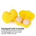 thumbnail image 4 of Naiovety 2 Grid Portable Egg Storage Box Organizer Yellow Eggs Utensils Carton Container Kitchen for Outdoor Camping Gear Picnic Type3 NO3, 4 of 6