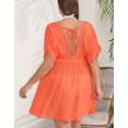thumbnail image 6 of Beach Cover Up Womens V Neck Casual Oversized Plus Size Bikini Swimwear Cover Ups 2XL Alsol Lamesa, 6 of 6