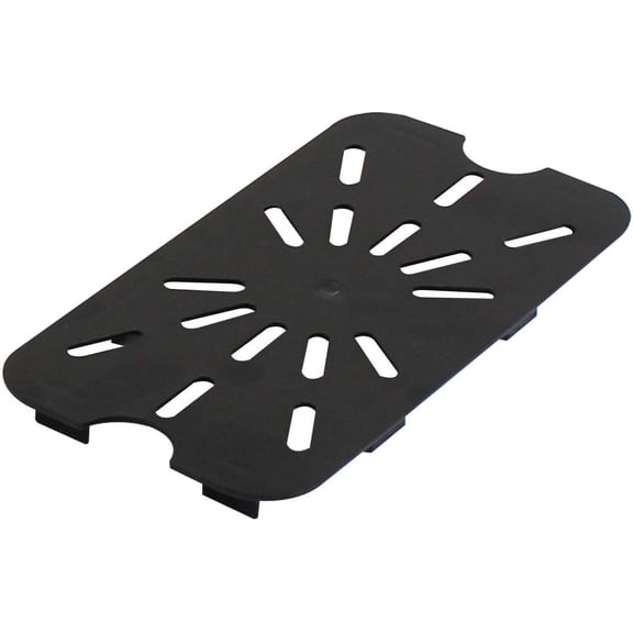 TrueCraftware- 1/4 Size Polycarbonate Food Pan Drain Shelf Black Color- Food Storage Box Drain Shelf for Restaurant Hotel Pans Food Prep Fruits Vegetables Beans Corns Restaurant Kitchen Cafeteria