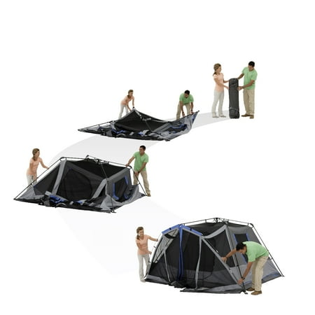 Ozark Trail 6p Dark Rest Instant Cabin Tent With Front Porch Led