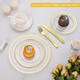 thumbnail image 2 of Goodluck Party Plates Heavy Duty Disposable Clear Plastic Round 200 Count 10.25 Inch Dinner and 7.5 Inch Dessert Plates, 2 of 7