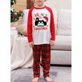 thumbnail image 5 of Christmas Family Matching Pajamas Sets Christmas PJ's Print Top and Plaid Pants Jammies Sleepwear, 5 of 9