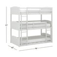 thumbnail image 4 of Living Essentials by Hillsdale Alexis Wood Arch Triple Twin Bunk Bed, White, 4 of 16