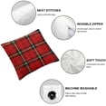 thumbnail image 6 of PIKWEEK  Christmas Scottish Tartan Plaid Throw Pillow Covers Farmhouse Classic Decorative Square Cushion Cases for Home Decor Sofa Couch  , Various Sizes, Set of 2 White, 6 of 7