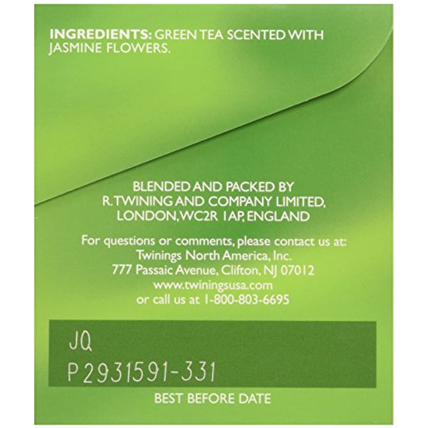 (4 pack) Twinings Tea Green Jasmine Tea, 20 Ct