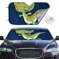 thumbnail image 2 of Balery Dino Playing Roller Skate Windshield Sun Shade, Car Front Window Sunshade Cover ,Automotive Interior Portected Blocks Uv Rays For Car Pickup Truck Suv Accessories- Small, 2 of 7