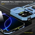 thumbnail image 5 of Feishell Case for iPhone 17 Camera Lens Slide Protection Cover with Ring Holder Kickstand, Armor Heavy Duty Military Grade Shockproof PC Rugged Bumper Case,Lightblue, 5 of 7