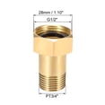 thumbnail image 2 of Carbon Steel Pipe Fitting, Hex Nipple, G1/2 Male x 3/4PT Female Thread Connector Couplings 4 pcs, 2 of 3