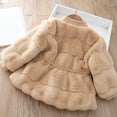 thumbnail image 5 of AJZIOJIRO Baby Toddler Fall Winter Jacket Coats for Girls，Newborn Fashion Plush Fleece Outerwear Kids Lace-Up Soft Fuzzy Thick Warm Fleece Coats Jacket for 9 Months-5 Years, 5 of 7