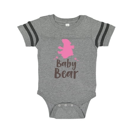 

Inktastic Baby Bear Little Bear Bear Cub - Pink Brown Gift Baby Girl Bodysuit
