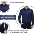 thumbnail image 2 of Mens Long Sleeve Slim-Fit Design Dress Shirts (3-Pack), 2 of 4