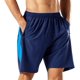 thumbnail image 1 of Pantalones cortos deportivos informales de secado rápido para hombre, para correr o entrenar en el gimnasio, con bolsillos con cremallera, 1 of 7
