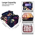 thumbnail image 3 of Skull Double Layered Insulated Lunch Bag with Two Compartments | Large Capacity Meal Bag for Hand Carry | Refrigerated Lunch Bags - 7.1x11.4x16.1 Inches, 3 of 6