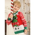 thumbnail image 6 of Aideaone Toddler Ugly Christmas Sweater Girls Xmas Boys Sequin Knit Pullover Tacky Kids Holiday Tops 2-6 Years, 6 of 7