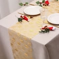 thumbnail image 6 of Aooww Christmas Table Runner White Gold Snowflake Table Runner Seasonal Winter Christmas Xmas Holiday Decorations for Indoor Outdoor Kitchen Dining Living Room 108.26x11.02in, Gold, 6 of 6
