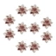 thumbnail image 3 of 10x Flores Artificiales de Poinsettia de Navidad Colco Oro 9cm Decoraciones para árboles de Navidad, 3 of 8