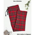 thumbnail image 2 of Active Club Cotton-Blend Flannel Pajama Pants for Women, Flannel Plaid PJ Pants for Women for Sleep and Lounge, Womens PJ Bottoms (Red Pink, 2X), 2 of 5