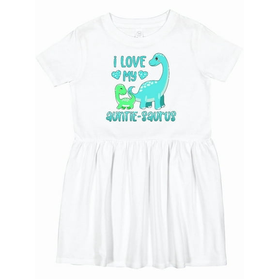 Inktastic I Love My Auntie-saurus Cute Brontosaurus Family Girls Toddler Dress